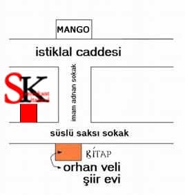 Semerkant Kitabevi Ulaşım Krokisi